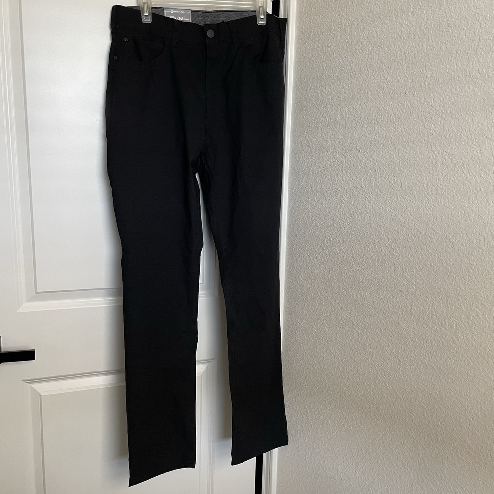 Member's Mark Denali Pant Straight Fit Black Dress Pants 32x32 NWT